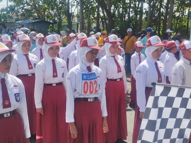 Kegiatan Lomba Gerak Jalan Siswa Siswi SDN 1 Kilensari Memperringati HUT RI ke 80n Kec. Panarukan